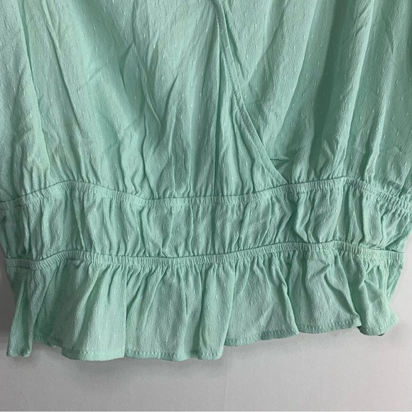 NWoT Hippie Rose Mint Green Sleeveless Ruffle V Neck Top, Size XL - Picture 6 of 9